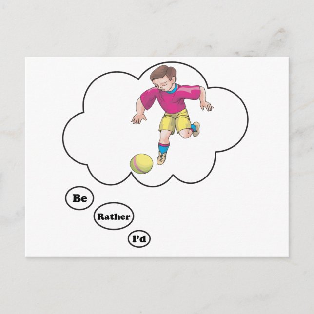 Postal Prefiero jugar Kickball (Anverso)