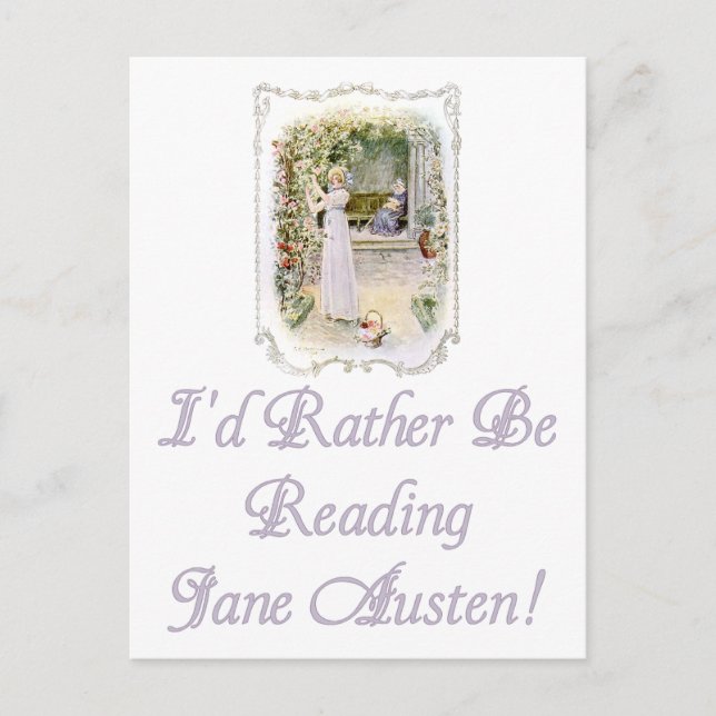 Postal Prefiero Leer Jane Austen Postcard (Anverso)