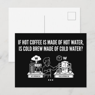 Postal Pregunta Divertida Sobre Agua De Café Frío