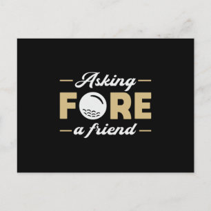 Postal Preguntando A Un Amigo Golf Golfer Funny