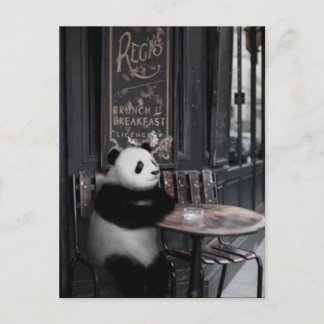 Postal Preguntarse en una cafetería