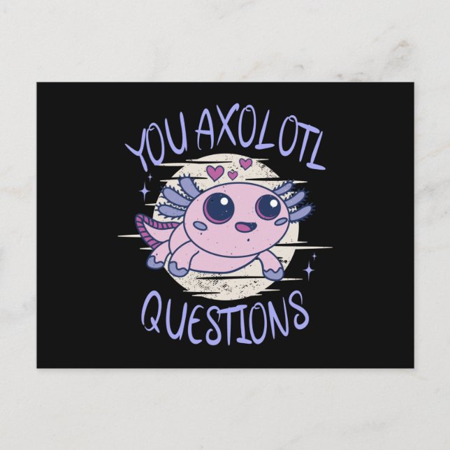 Postal Preguntas axolotl (Anverso)