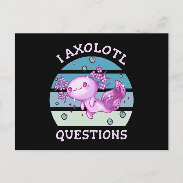 Postal Preguntas axolotl (Anverso)