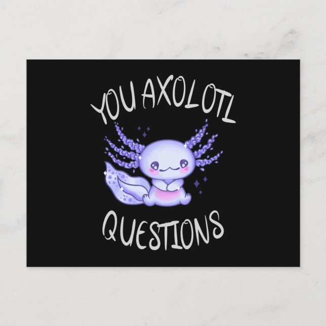 Postal Preguntas axolotl (Anverso)