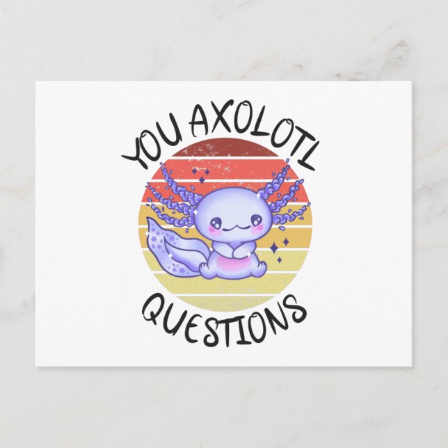 Postal Preguntas axolotl (Anverso)