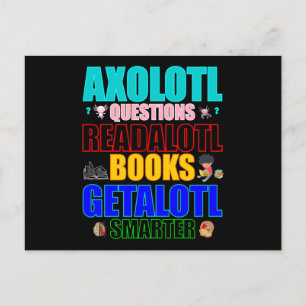 Postal Preguntas sobre Axolotl Leer libros Obtener palabr