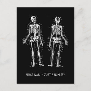 Postal Preguntas sobre el esqueleto para Halloween