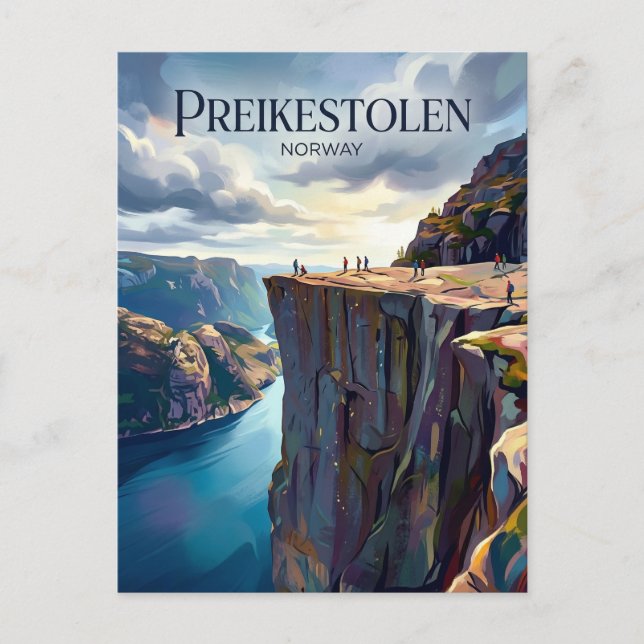 Postal Preikestolen Noruega (Anverso)