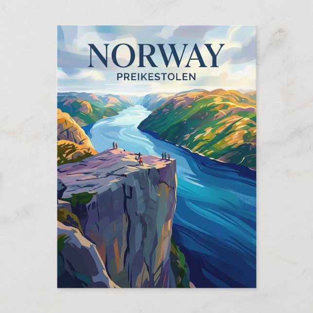 Postal Preikestolen Noruega (Anverso)