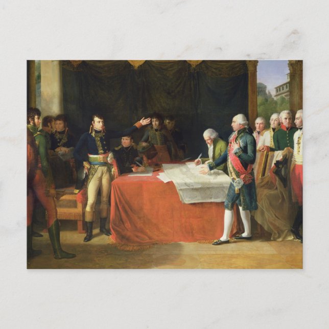 Postal Preliminares de la paz firmados en Leoben (Anverso)