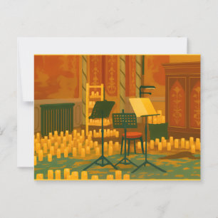 Postal Preludio iluminado por velas - Sala de música, Bri