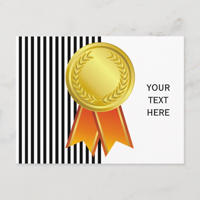 Postal PREMIO DE oro RIBBON I + tu trasero. y texto (Anverso)