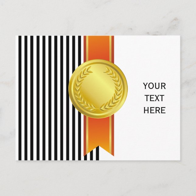 Postal PREMIO RIBBON oro II + tu trasero. y texto (Anverso)