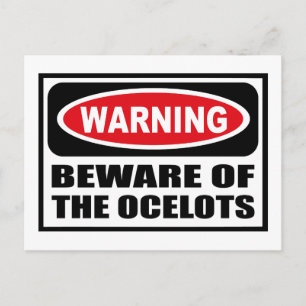 Postal PREOCUPACIÓN DE LA Postcarta DE OCELOTS