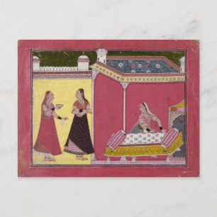 Postal Preparación de la cama, Bilaspur, c.1690-1700