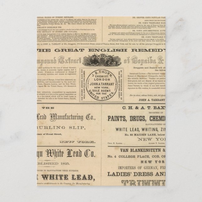 Postal Preparaciones de Tarrant (Anverso)