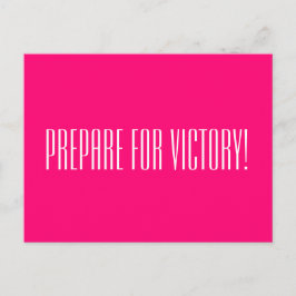 Postal PREPARAR PARA Cita VICTORIA positiva rosa caliente