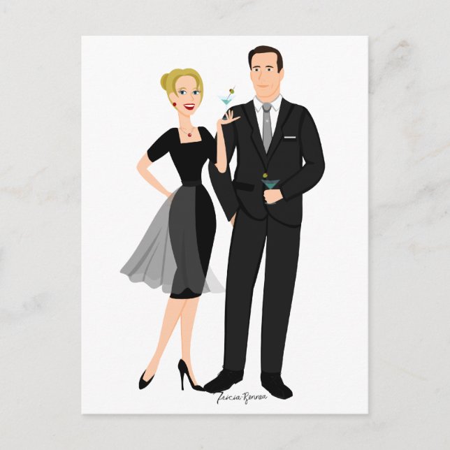 Postal ¡Preparen Su Martinis! (Anverso)