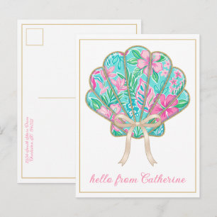 Postal Preppy Tropical Personalizado Caparazón