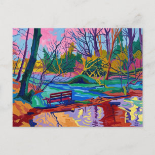 Postal Presa de Willow Hall Sowerby Bridge Arte Fauve Vib