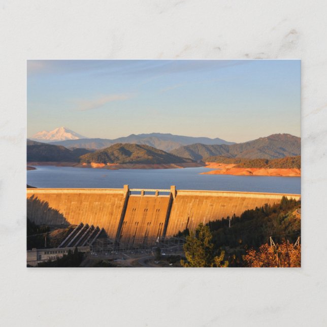 Postal Presa del lago Shasta en California (Anverso)