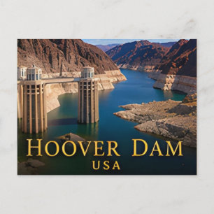 Postal Presa Hoover Nevada Arizona Río Colorado Punto de