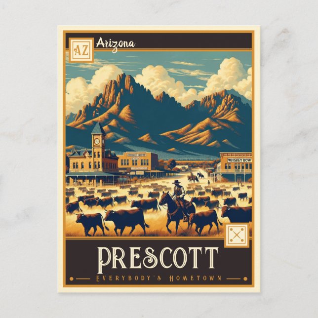 Postal Prescott, Arizona | Vintage (Anverso)