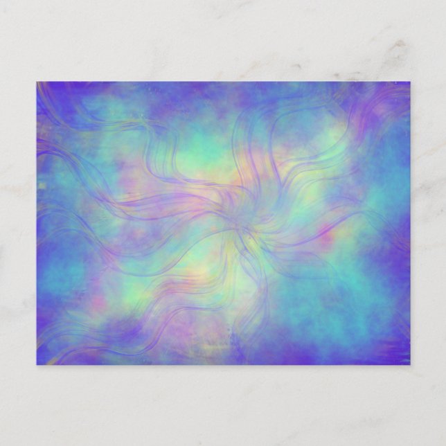 Postal Presencia angélica Arte profético cristiano modern (Anverso)