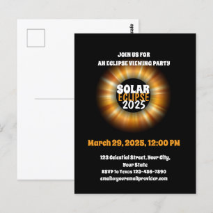 Postal Presenciando el eclipse solar parcial 3/29/2025