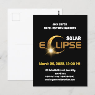Postal Presenciando el eclipse solar parcial 3/29/2025