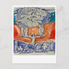 Postal Presenciando pensamientos. Eckhart Tolle.