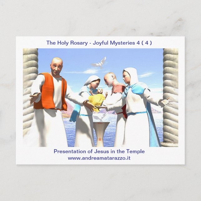 Postal Presentación de Jesús en el Templo (Anverso)
