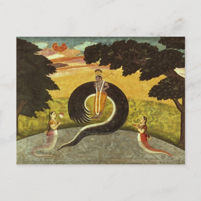 Postal Presentación de Kaliya, Basohli, Pahari (Anverso)