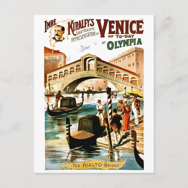 Postal Presentación de la ciudad de Venecia en Olimpia, v (Anverso)