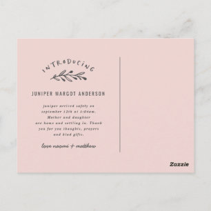 Postal Presentación del anuncio de nacimiento de fotos de