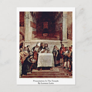 Postal Presentación En El Templo De Lorenzo Lotto
