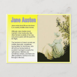 Postal Presentando a Jane Austen