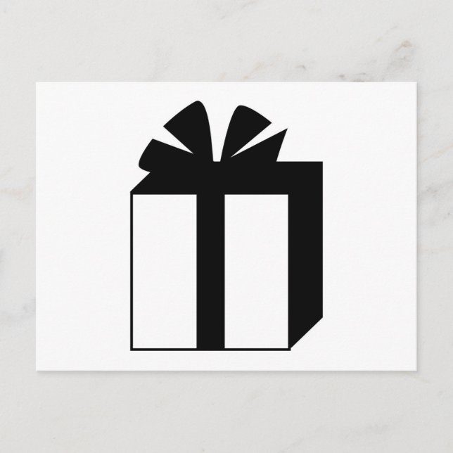 Postal Presente en blanco y negro (Anverso)