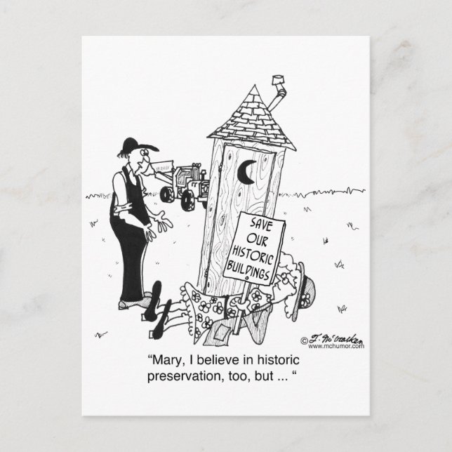 Postal ¿Preservación histórica de Outhouses? (Anverso)