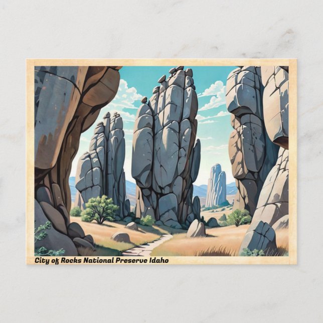 Postal Preservación nacional de la ciudad de las rocas (Anverso)