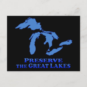 Postal Preservar Grandes Lagos - Postcard