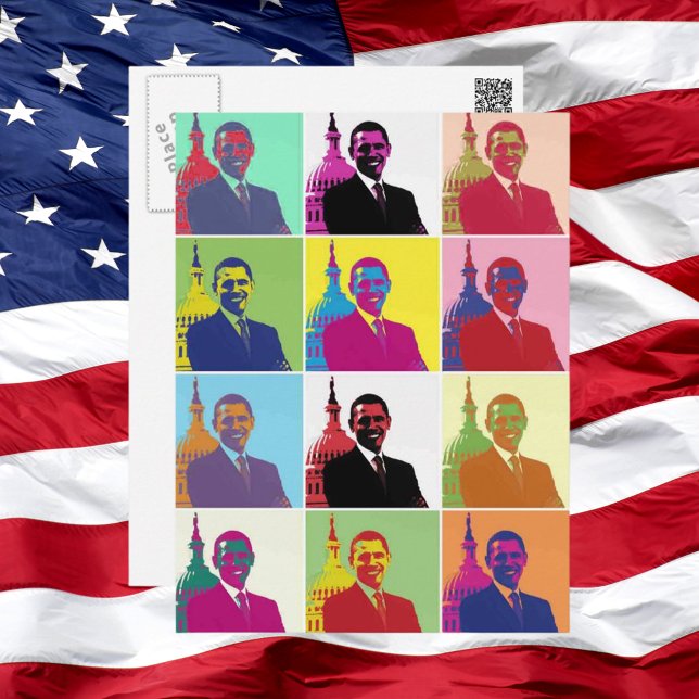 Postal President Obama Pop Art (Subido por el creador)