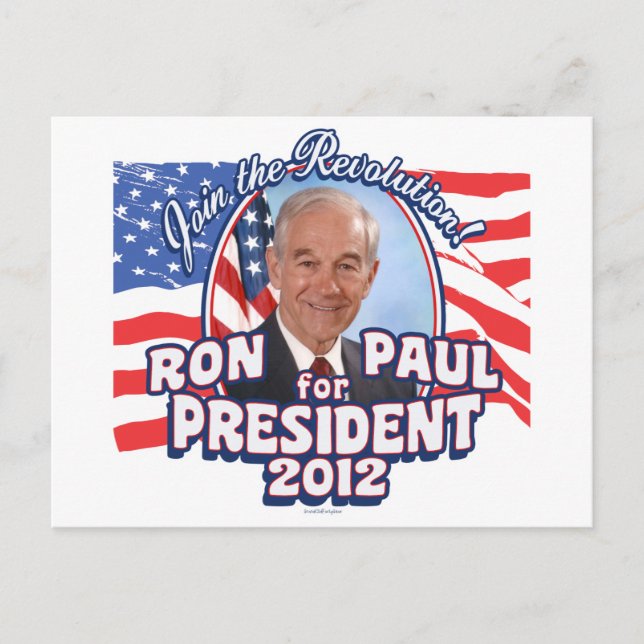 Postal Presidente 2012 de Ron Paul (Anverso)
