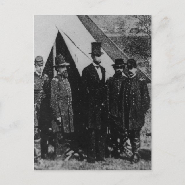Postal Presidente Abraham Lincoln Antietam Visitante 1862 (Anverso)