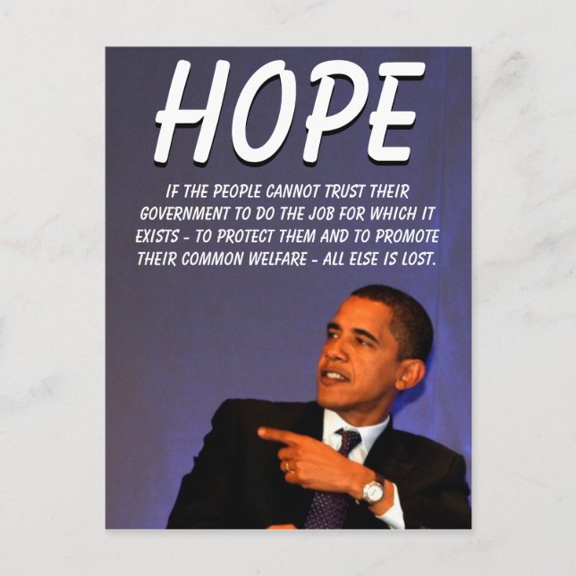 Postal Presidente Barack Obama (Anverso)