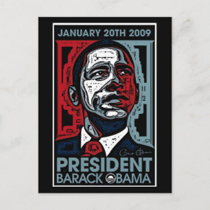 Postal Presidente Barack Obama 20 de enero de 2009