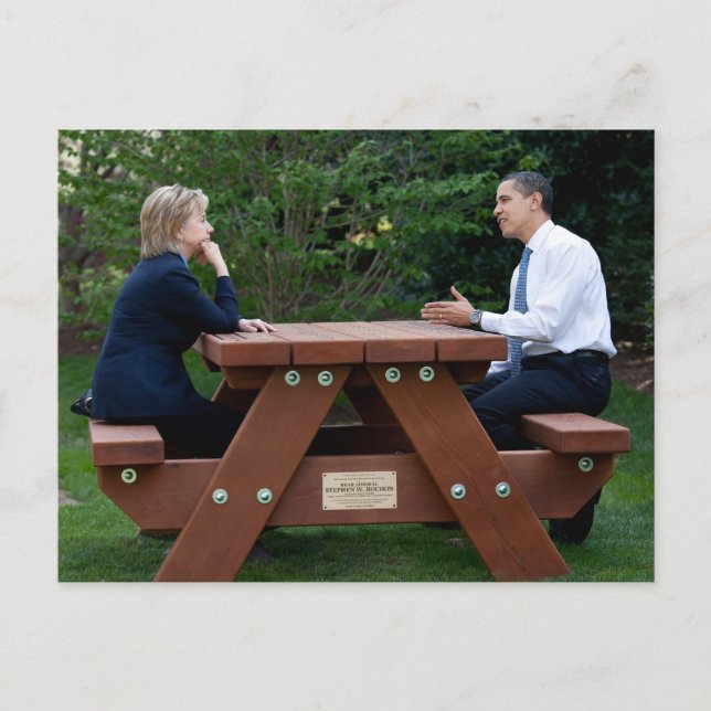 Postal Presidente Barack Obama y Hillary Clinton (Anverso)