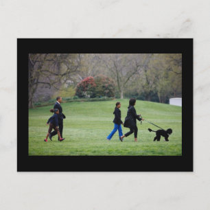 Postal Presidente Barack Obama y su familia