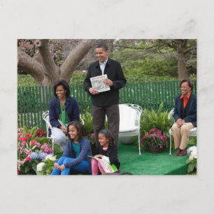Postal Presidente Barack Obama y su familia