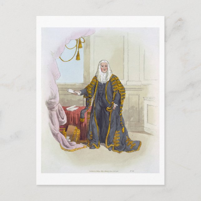 Postal Presidente de la Cámara de los Comunes, de 'Costum (Anverso)